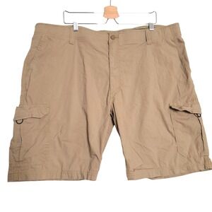 Lee Extreme Motion Men 46 Tan Khaki Cargo Shorts Outdoor Hiking Utility Gorpcore
